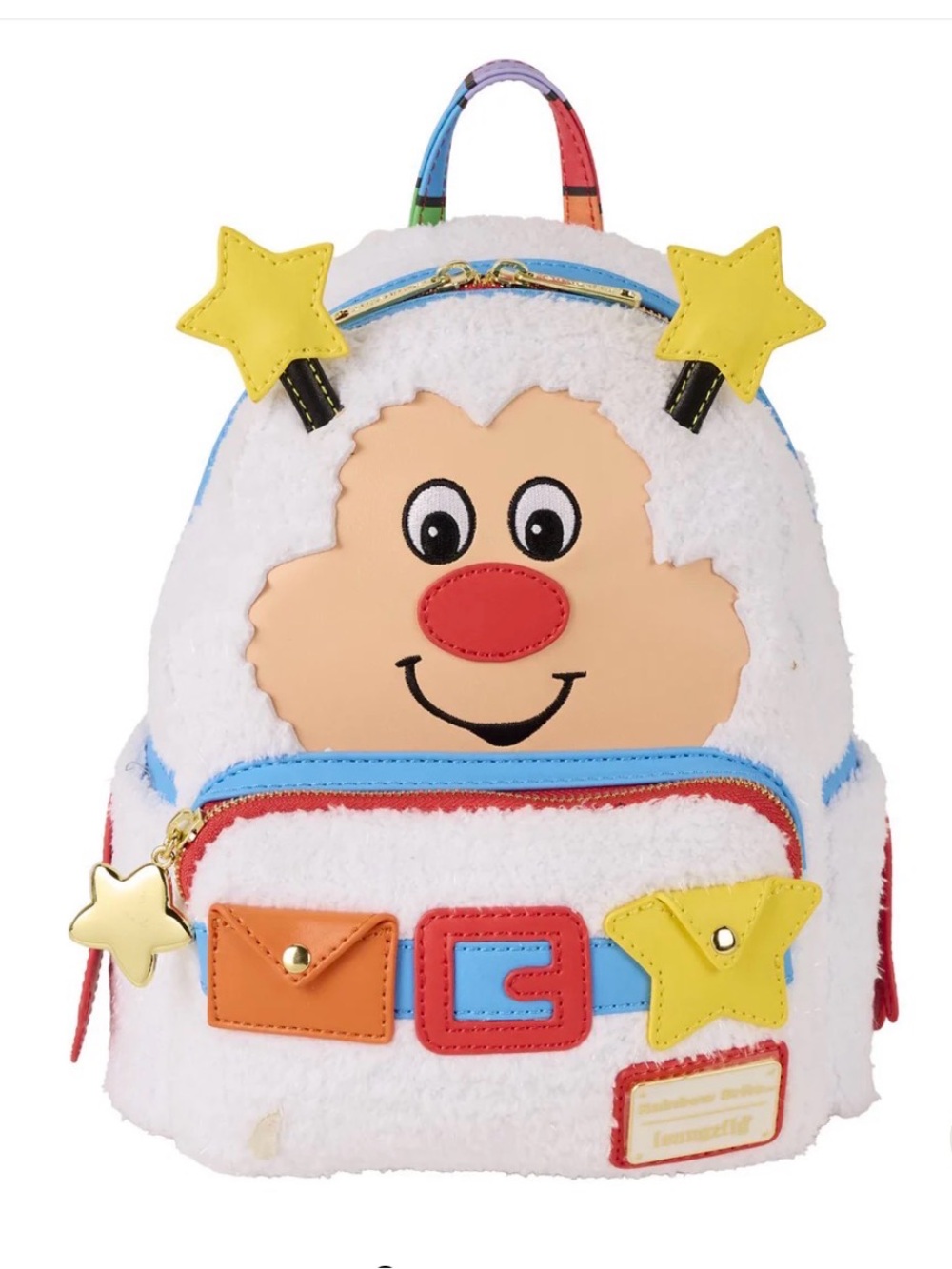 Loungefly Rainbow-bright Twink plush figural light up Backpack New! Hard Tag